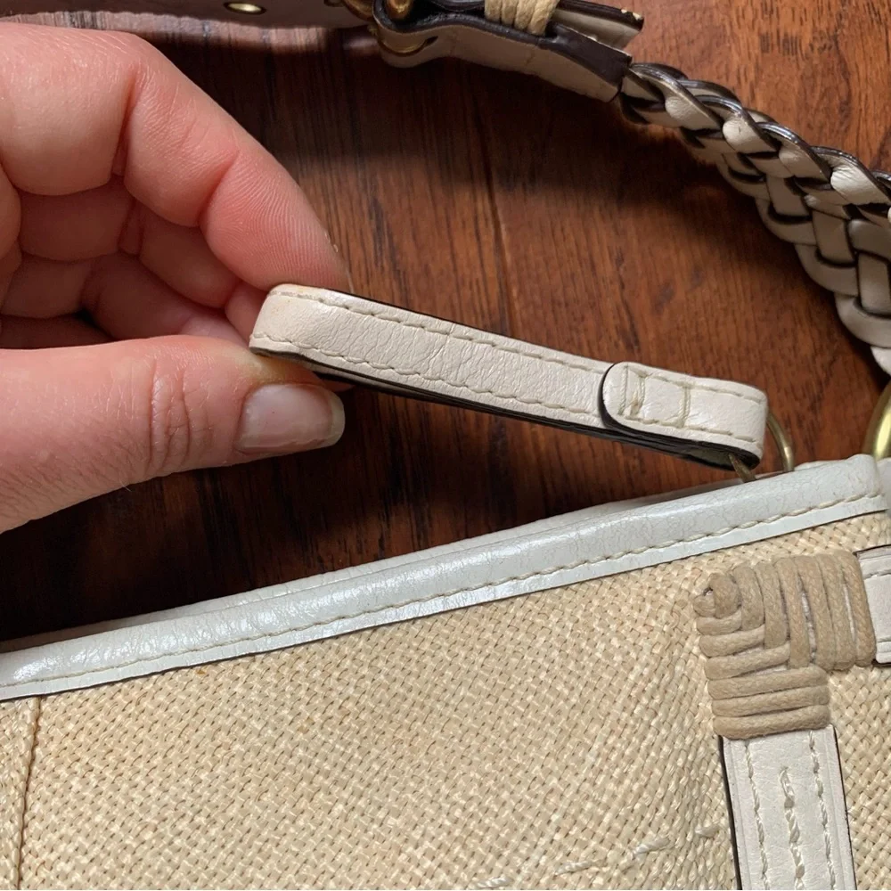 Vintage Coach Angora Raffia Leather Shoulder Bag - 2005 - Picture 10 of 11